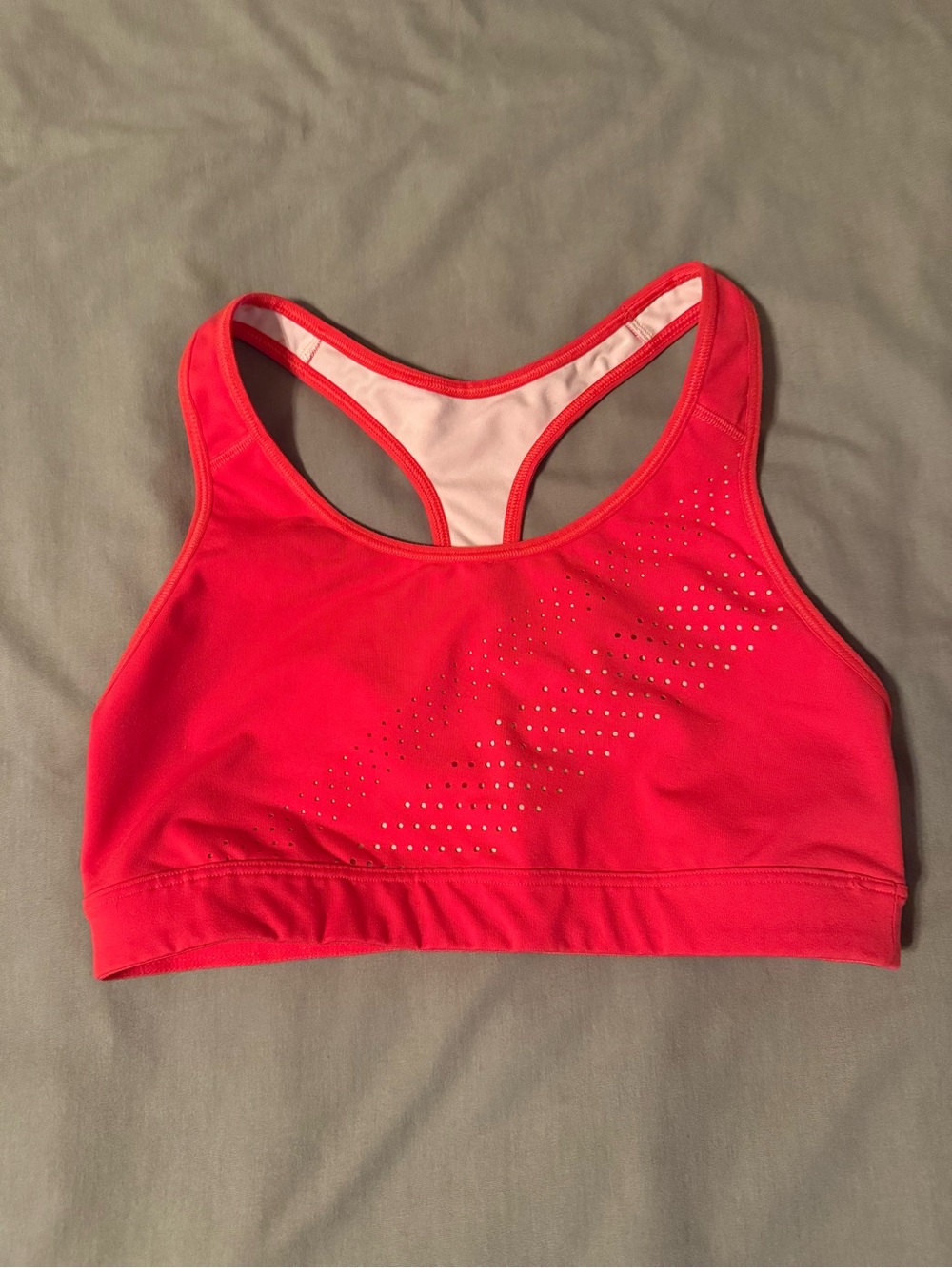 Old Navy Coral Racerback Sports Bra with Perforated Detail